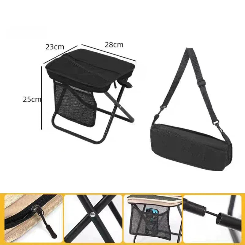 Tragbarer, leichter Outdoor-Angelstuhl mit Tragetasche