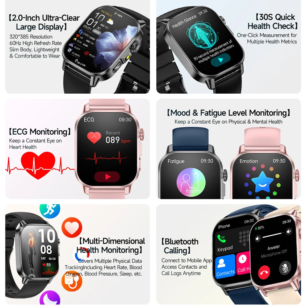 Reloj inteligente HD con Alexa integrada y monitoreo de salud completo