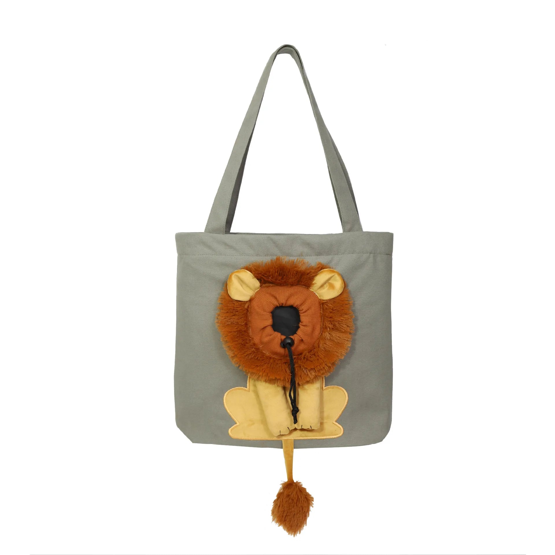 Lion Pet Shoulder Bag – Soft Cotton Canvas Cat & Small Dog