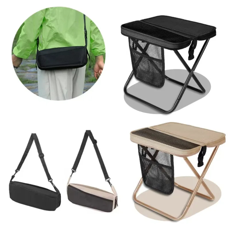 Tragbarer, leichter Outdoor-Angelstuhl mit Tragetasche
