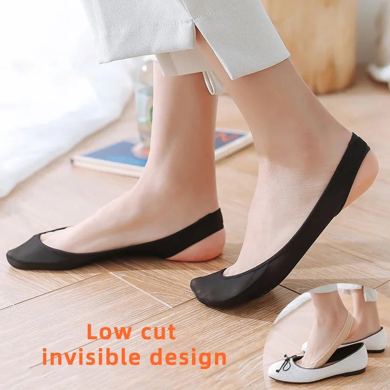 Invisible Low-Cut Footies with Silicone Grip for Heels &amp; Loafers