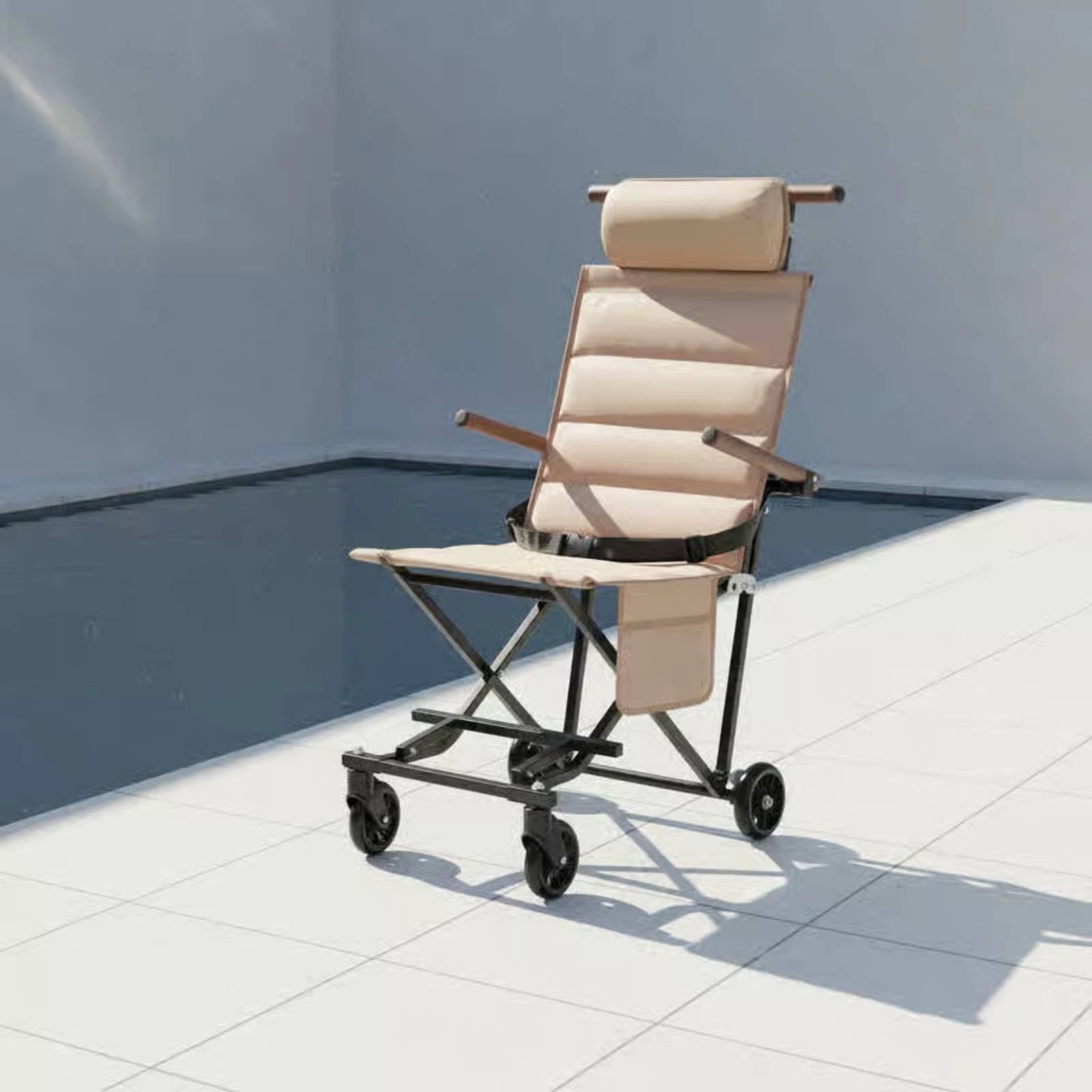 Folding Reclining Chair with Wheels
