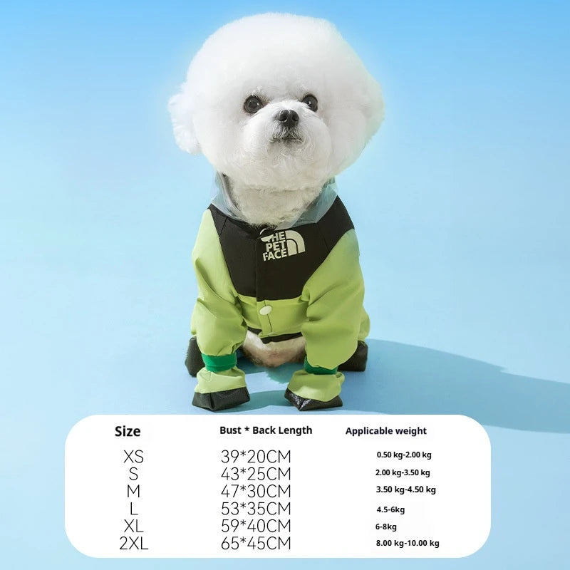Waterproof Dog Jacket with Hood for Small, Medium & Large Breeds