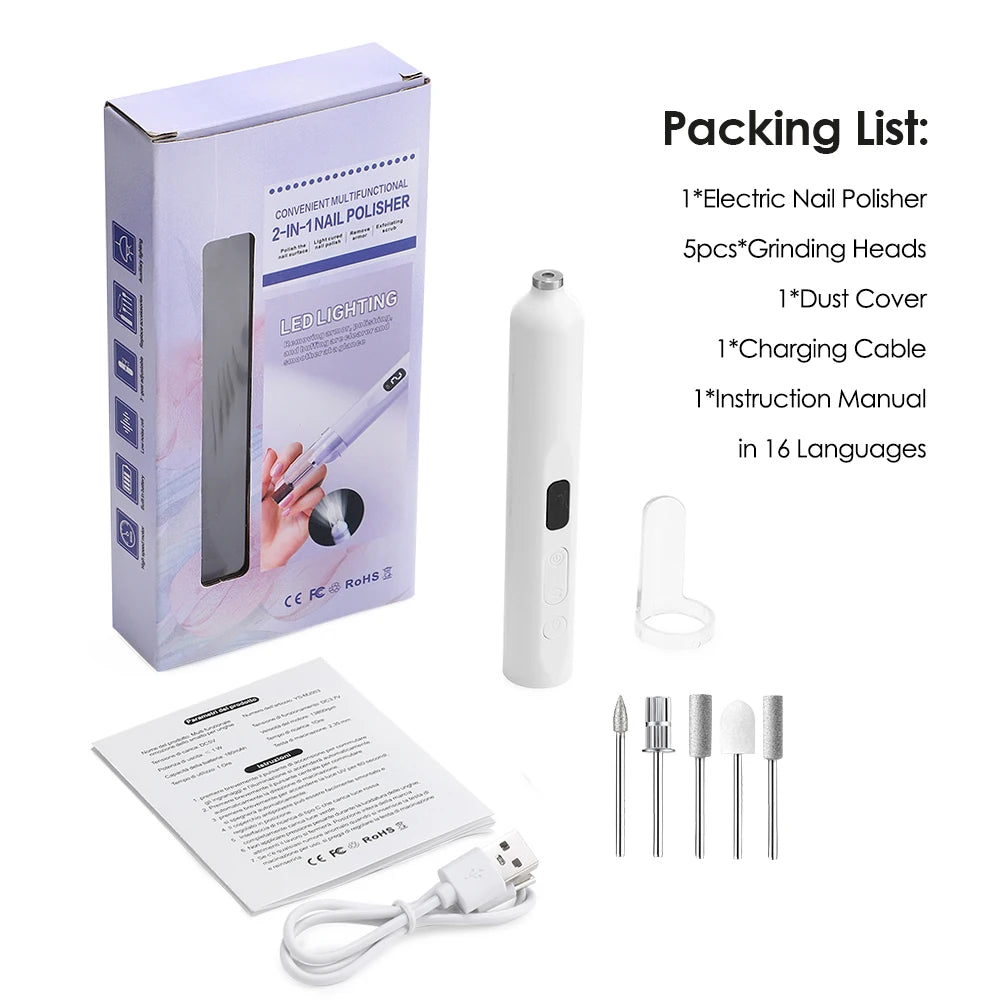 Electric Nail Drill Machine with UV Lamp