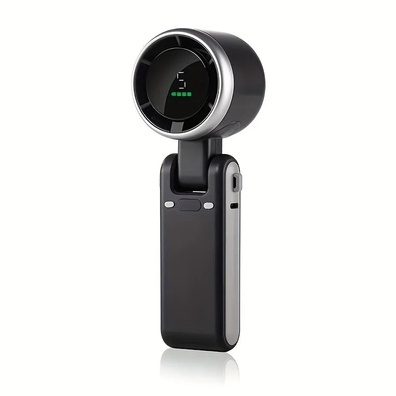 Foldable Digital Display USB Rechargeable Handheld turbu Fan