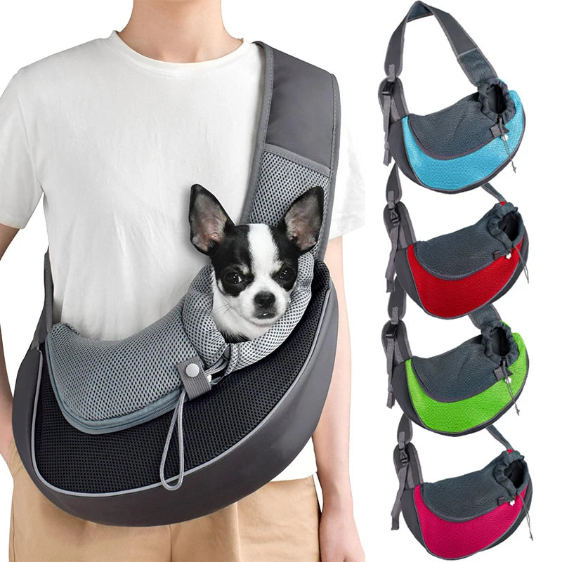 Haustiertragetasche Sling – Atmungsaktive Oxford Umhängetasche für kleine Hunde, Katzen & Welpen
