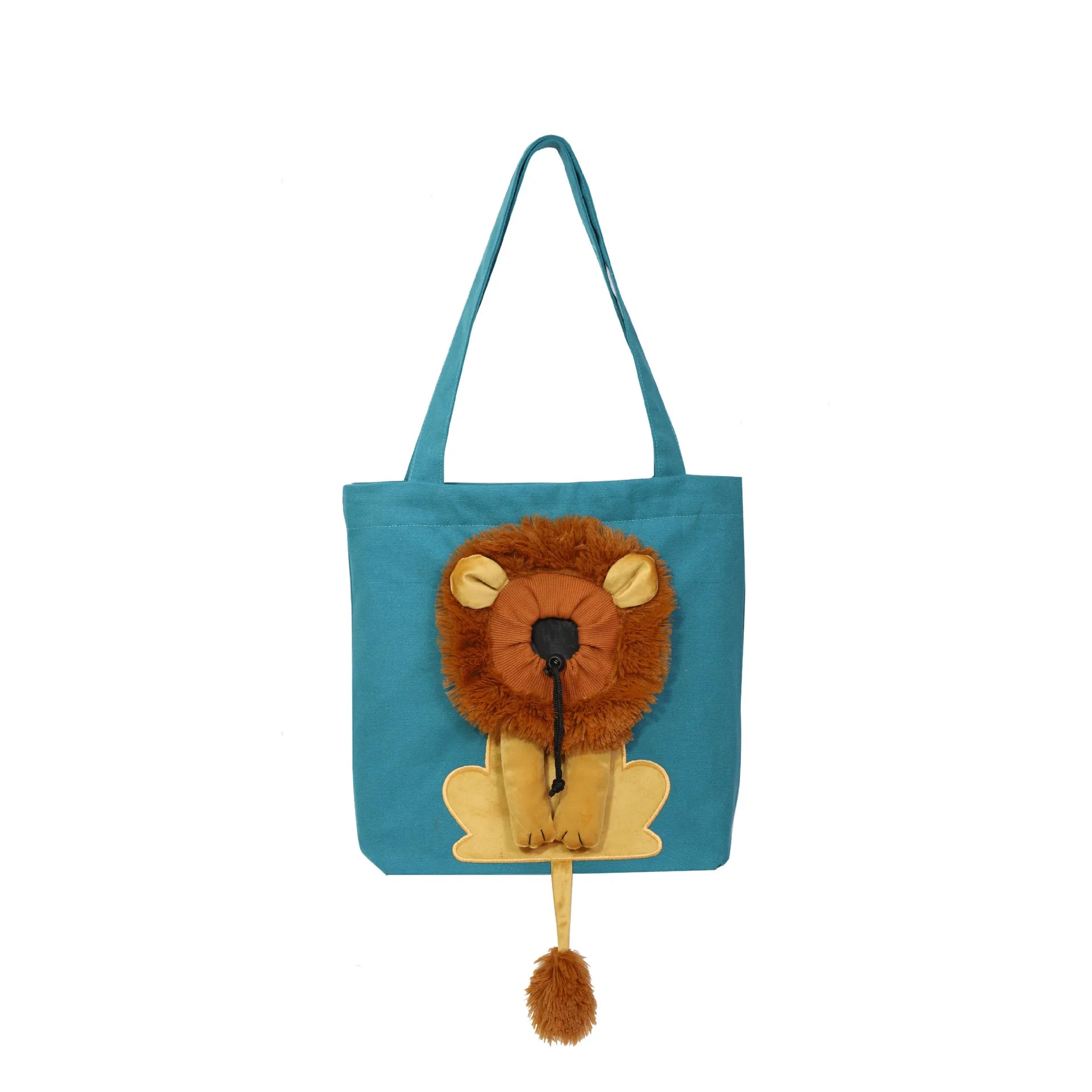 Bolso de Hombro para Mascotas León – Lona de Algodón Suave para Gatos y Perros Pequeños