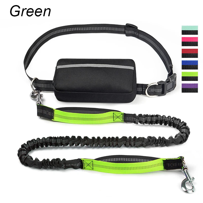 Multifunctional Sports Waist Bag with Hands-Free Dog Leash