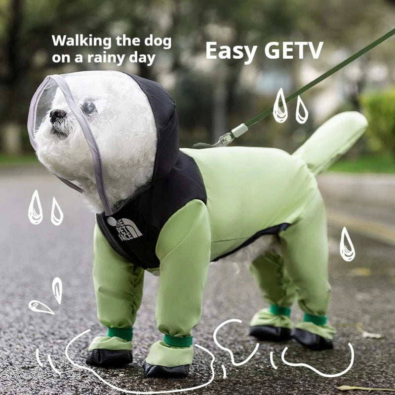 Waterproof Dog Jacket with Hood for Small, Medium & Large Breeds