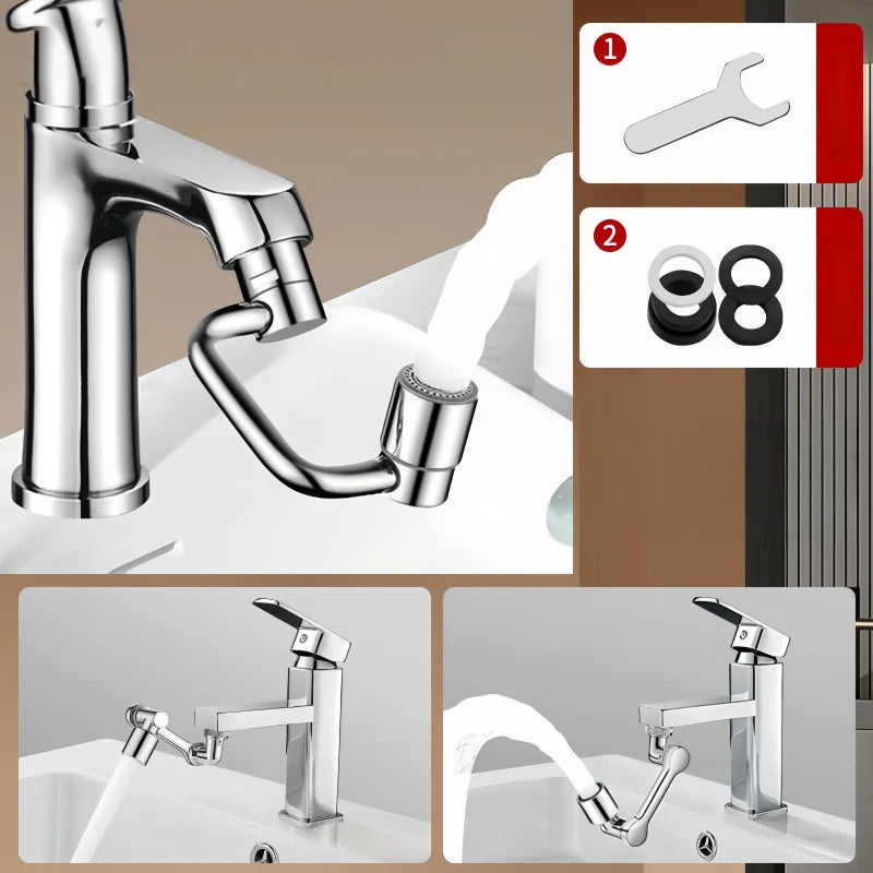 1080°Swivel Dual Mode Stainless Faucet Extender