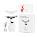 Masajeador facial EMS — Fotones LED, Dispositivo para tensar cuello y barbilla