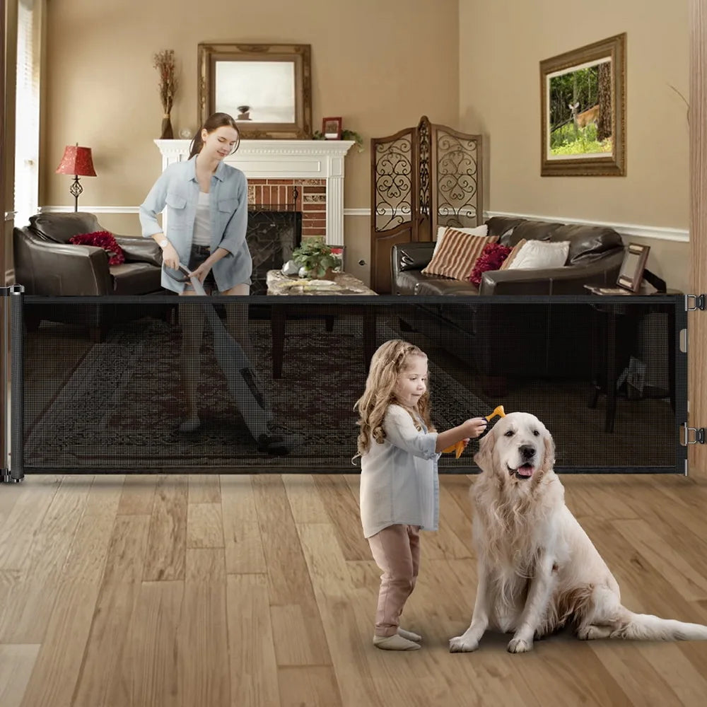 Adjustable Anti-Escape Baby Safety Gate for Doorways & Stairs