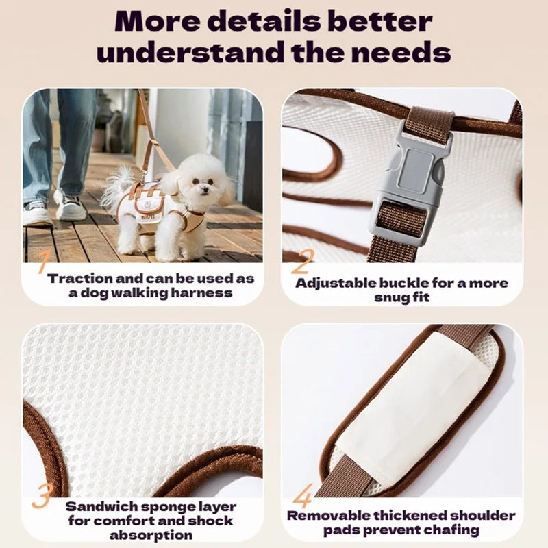 Multi-Functional Breathable Pet Travel Bag for Small Dogs & Cats