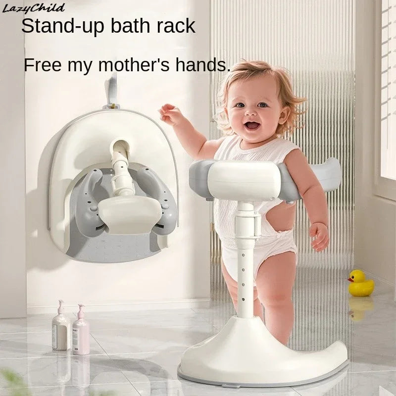 Bandeja de baño antideslizante, plegable y ajustable para bebés.
