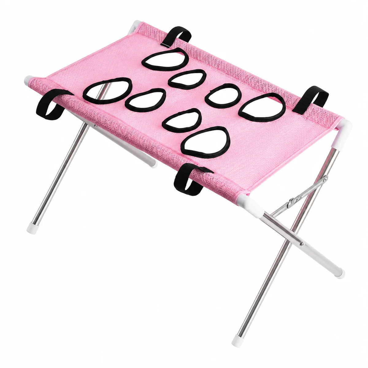 Foldable Cat & Dog Bathing Rack with Quick-Dry Mesh for Nail Trimming & Grooming