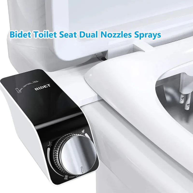 Adjustable Non-Electric Bidet Toilet Seat - Ultra-Thin Installation