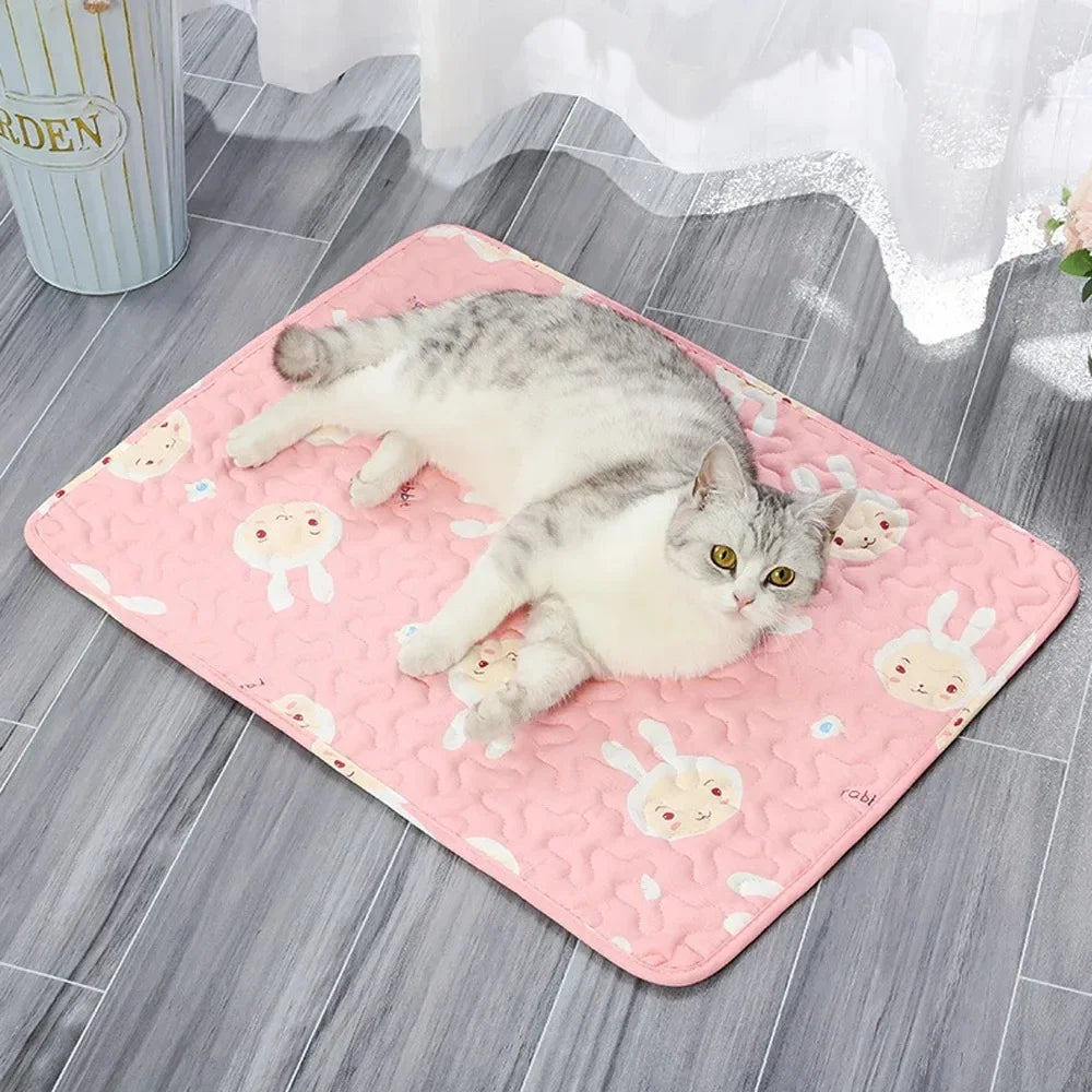 Ice Silk Pet Cooling Mat – Breathable Summer Bed for Dogs &  Cats