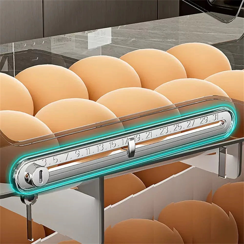 Automatischer Eierhalter mit Rollfunktion, großes Fassungsvermögen für den Haushalt