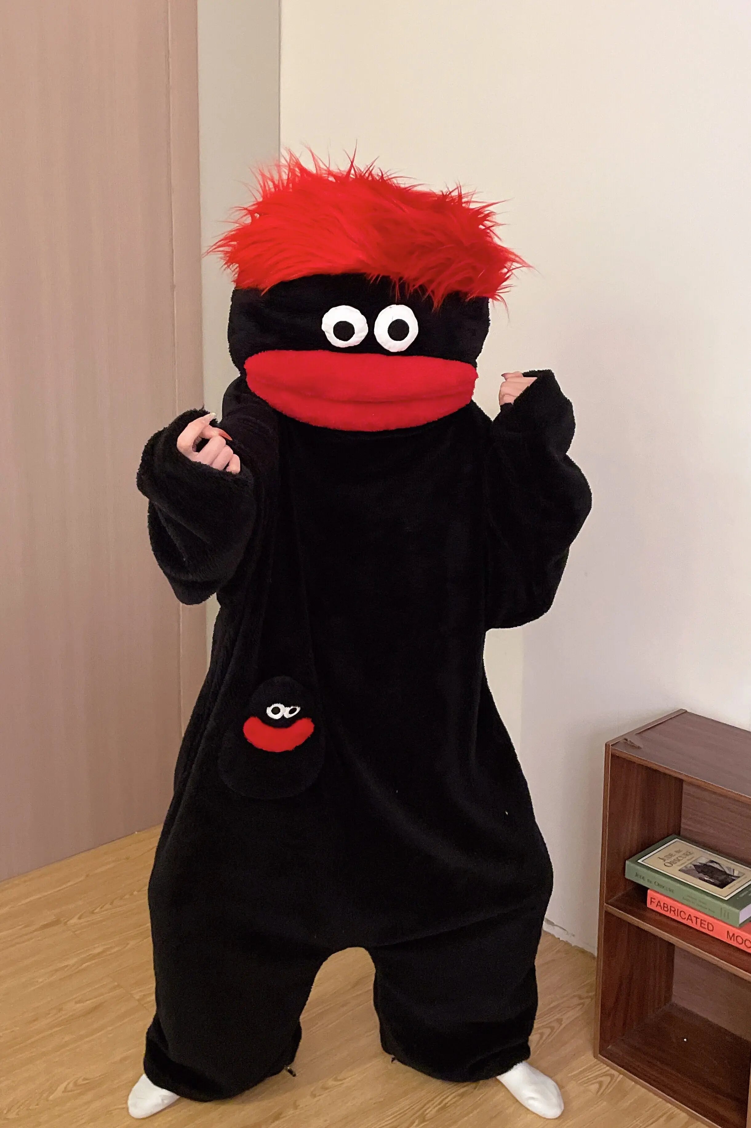 Funny Monster Onesie – Thick Coral Fleece Winter Pajamas for Adults & Couples