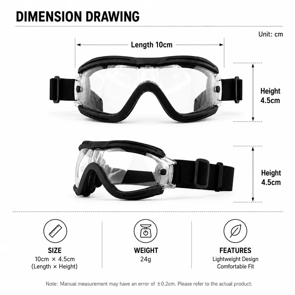 Pet Adjustable Dog Goggles – Anti-UV Sun Glasses for Eye Protection