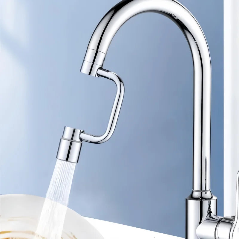 1080° schwenkbarer Edelstahl-Wasserhahnverlängerungsadapter mit zwei Betriebsmodi