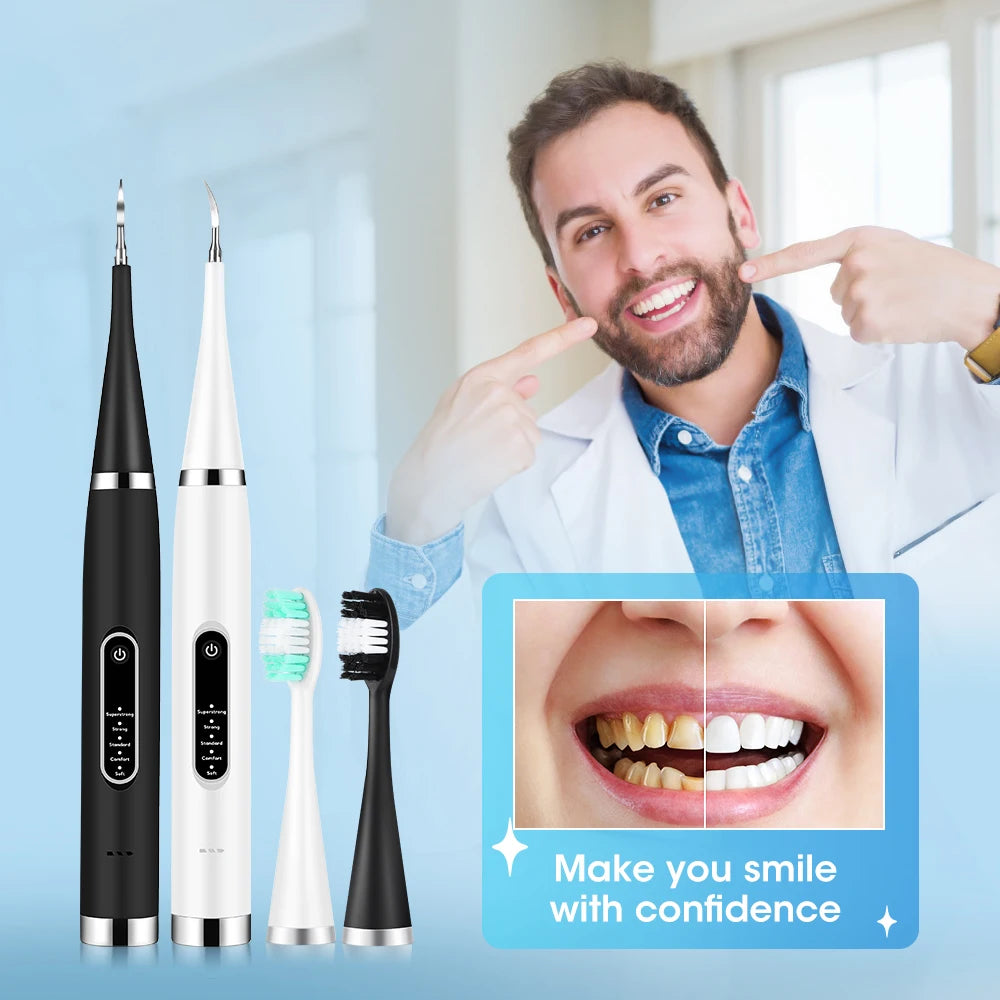 Cepillo de dientes sónico con raspador dental