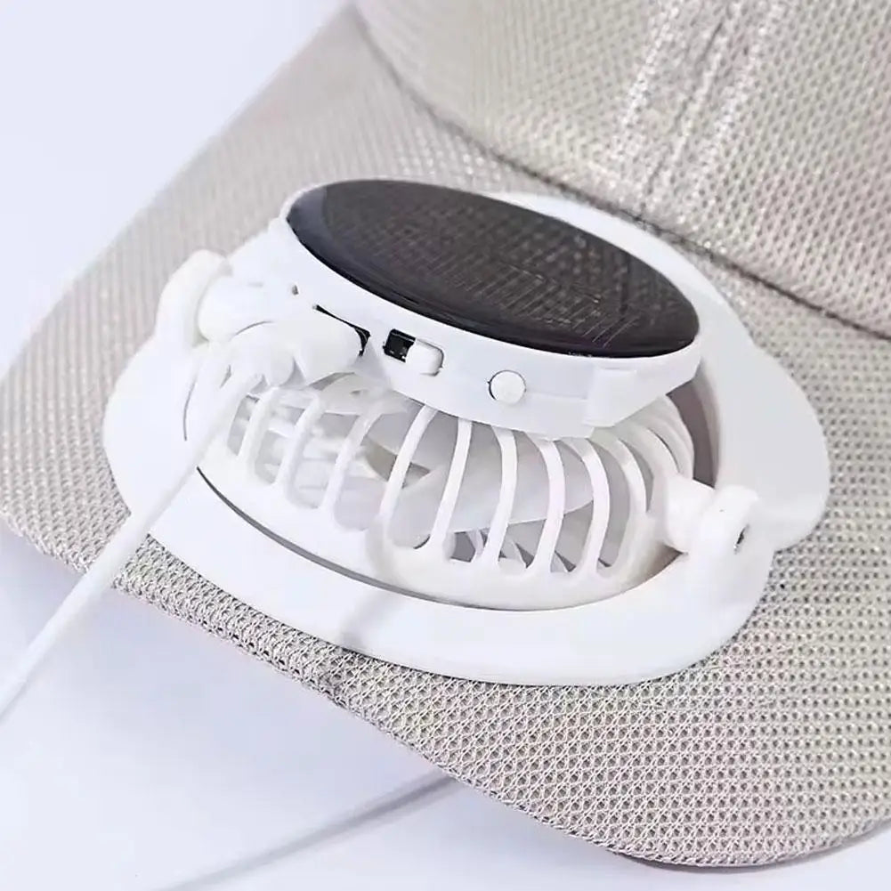 Solar-Lüfterhut, USB-wiederaufladbar für sommerliche Outdoor-Aktivitäten