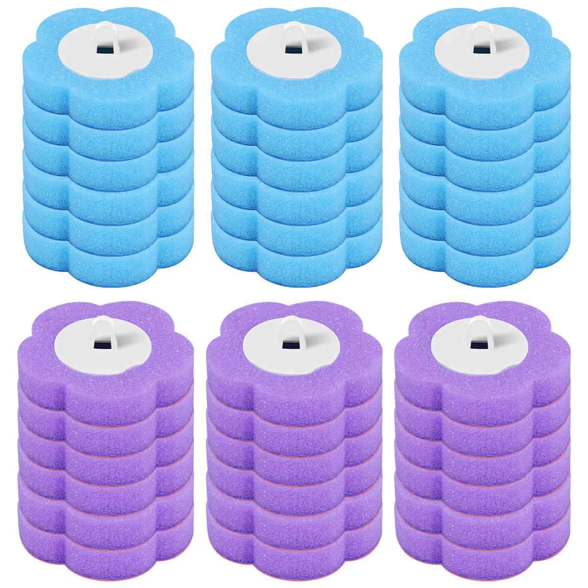Disposable Scented Brush Heads with Auto Lid Holder & 360° Deep Cleaning