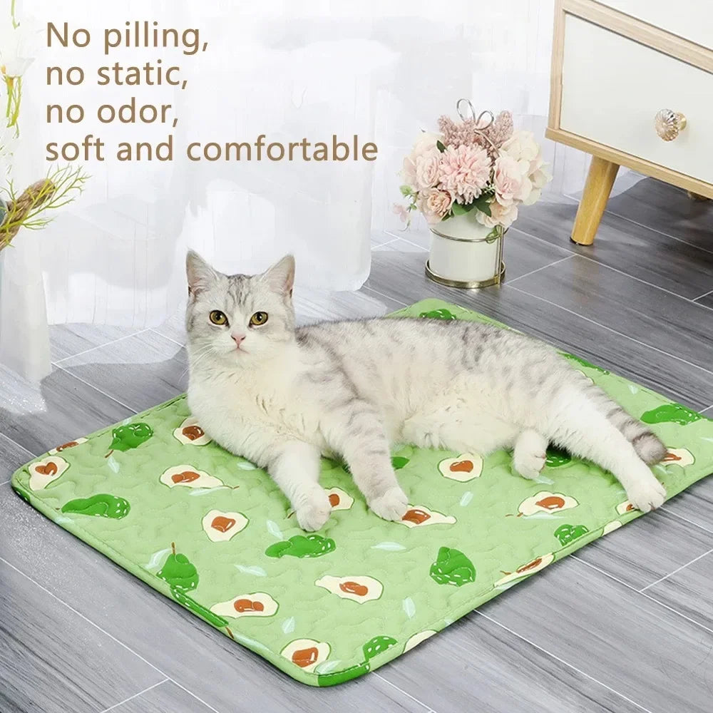 Ice Silk Pet Cooling Mat – Breathable Summer Bed for Dogs &  Cats