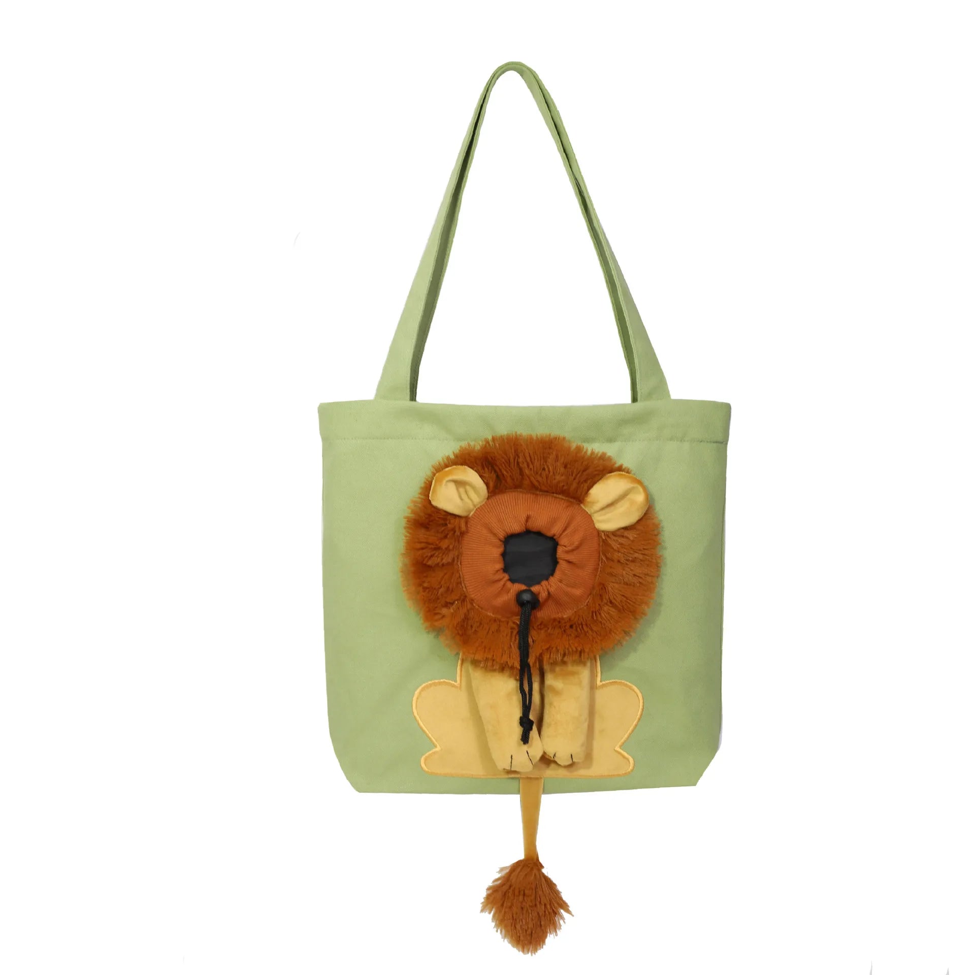 Lion Pet Shoulder Bag – Soft Cotton Canvas Cat & Small Dog