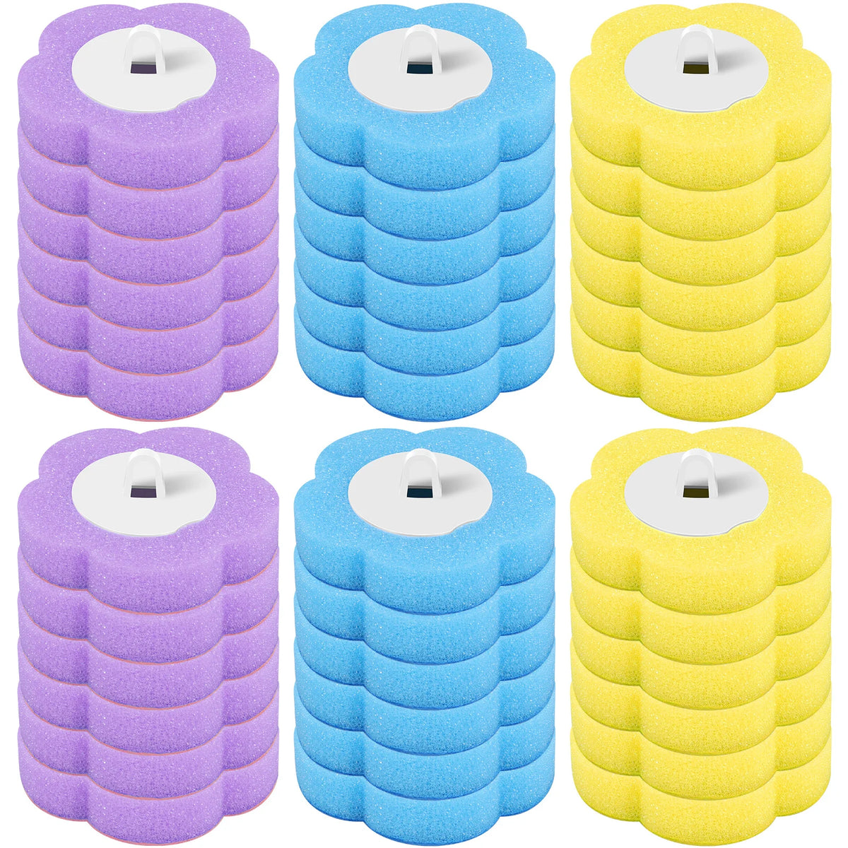 Disposable Scented Brush Heads with Auto Lid Holder & 360° Deep Cleaning
