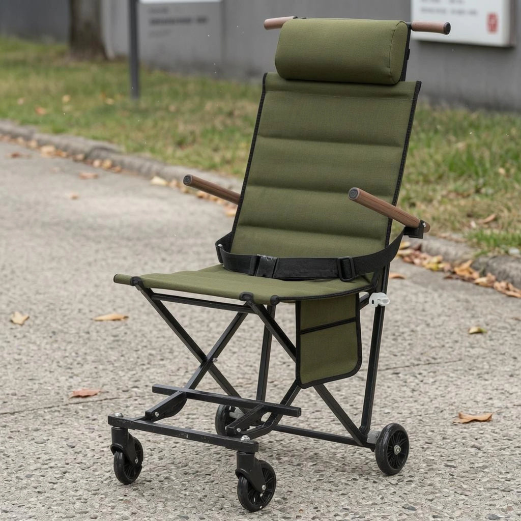Folding Reclining Chair with Wheels