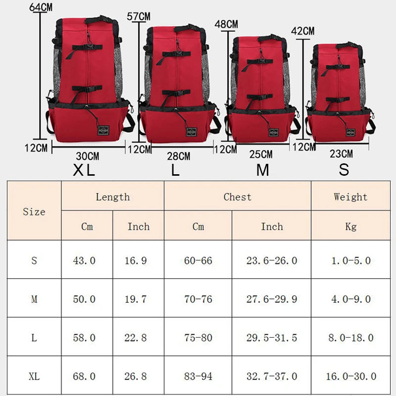 Bolsa de viaje transpirable para perros pequeños y medianos