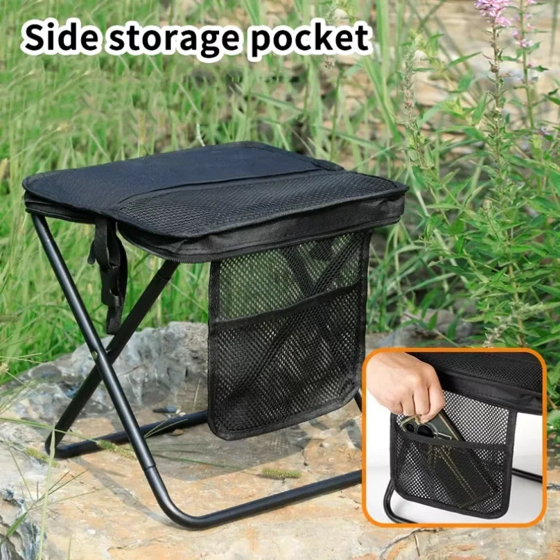 Tragbarer, leichter Outdoor-Angelstuhl mit Tragetasche