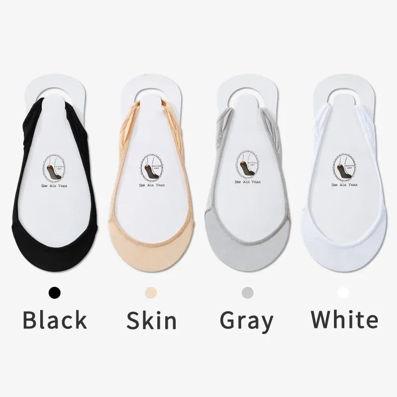 Invisible Low-Cut Footies with Silicone Grip for Heels &amp; Loafers