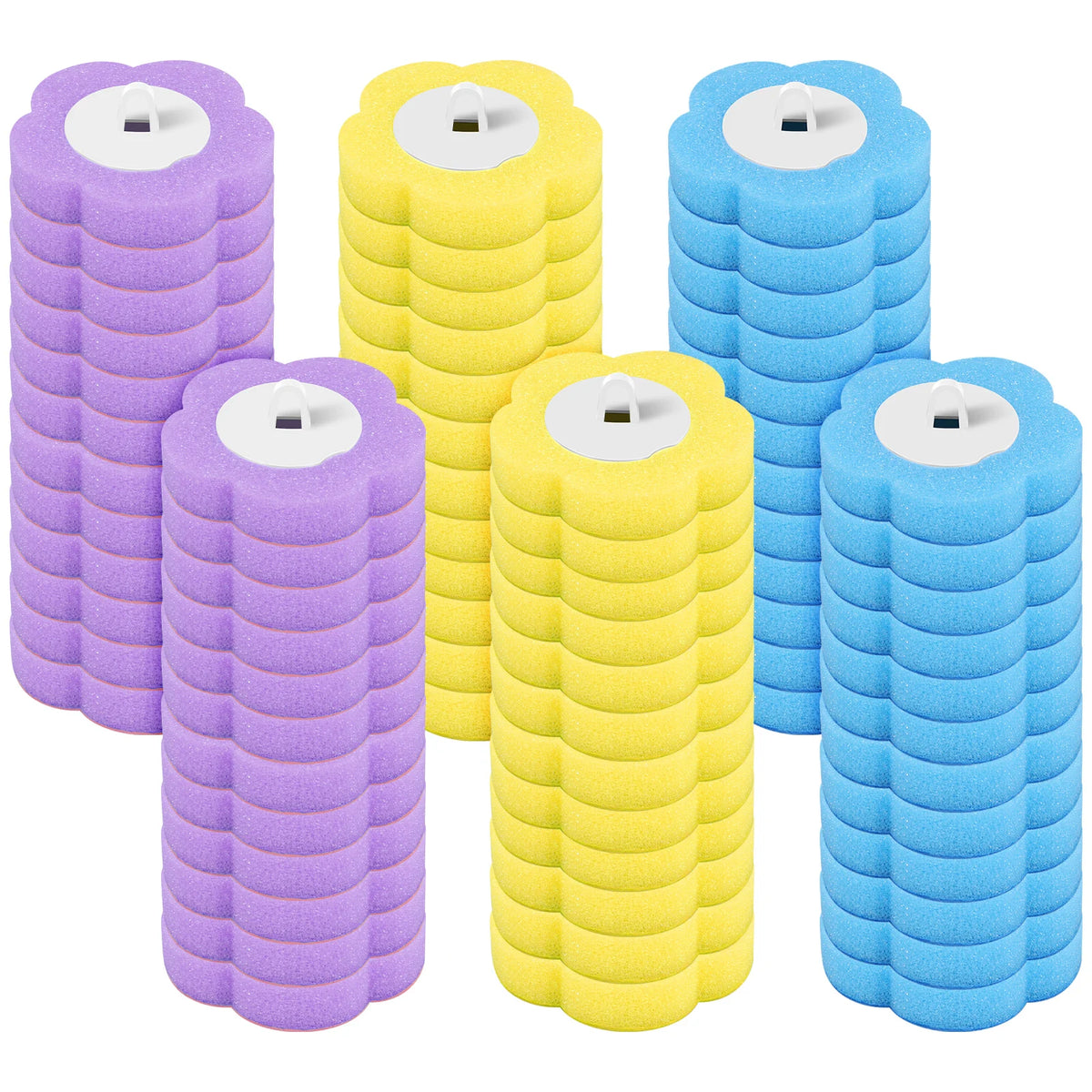 Disposable Scented Brush Heads with Auto Lid Holder & 360° Deep Cleaning