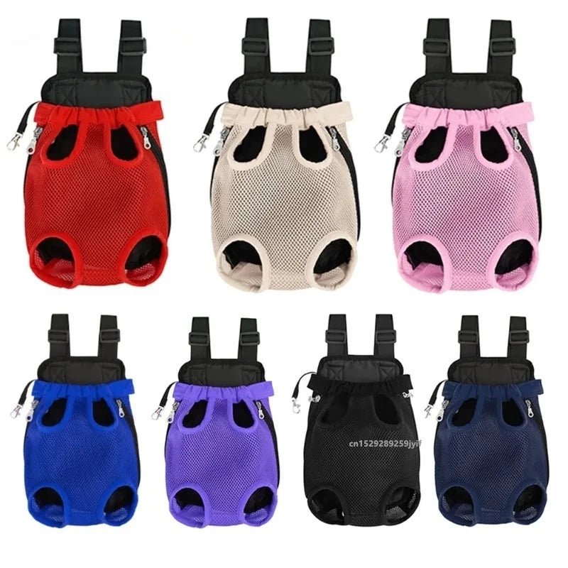 Mochila Transportadora Delantera para Mascotas – Bolsa de Viaje de Malla Transpirable para Perros y Gatos Pequeños