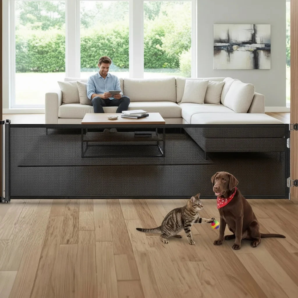 Adjustable Anti-Escape Baby Safety Gate for Doorways & Stairs