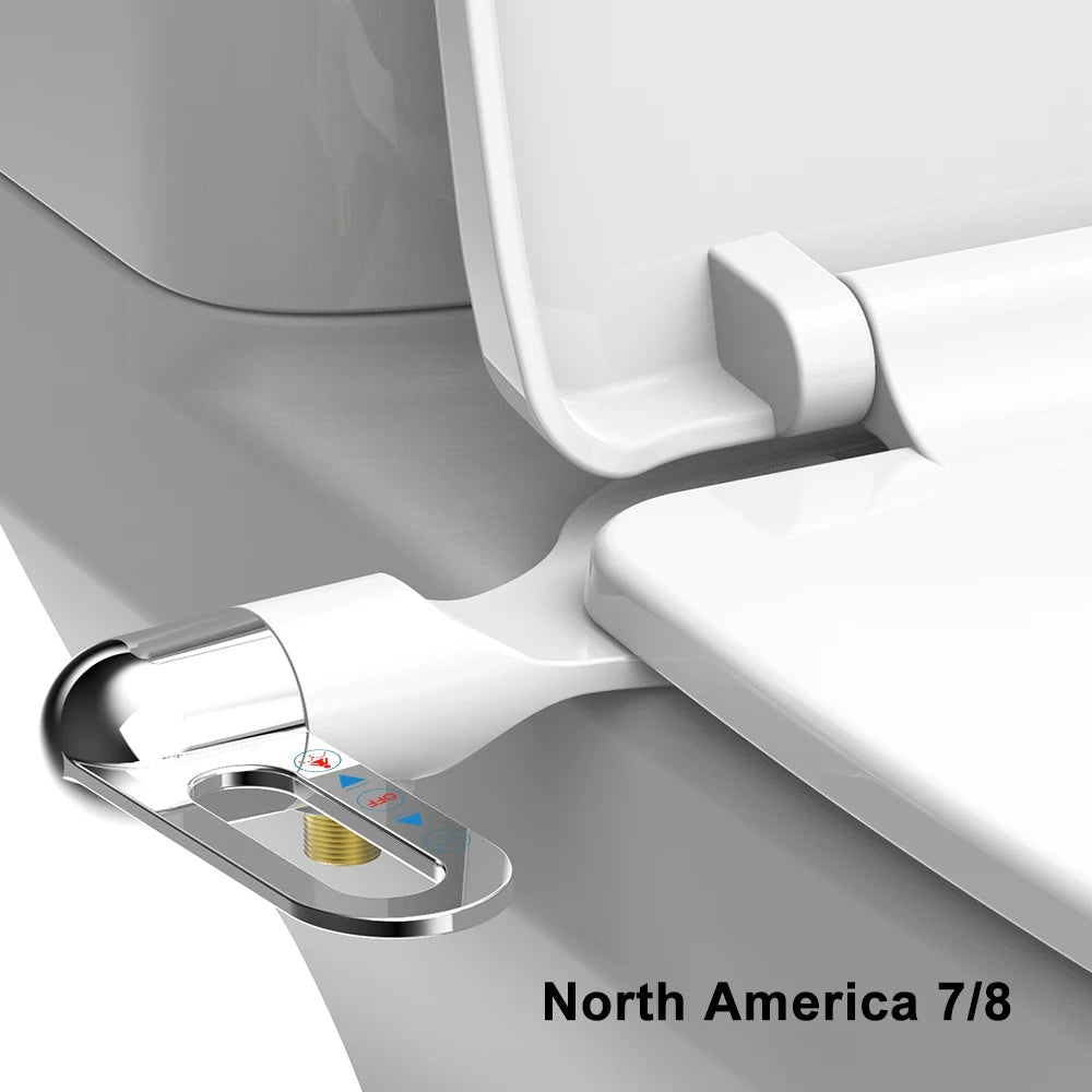Adjustable Non-Electric Bidet Toilet Seat - Ultra-Thin Installation