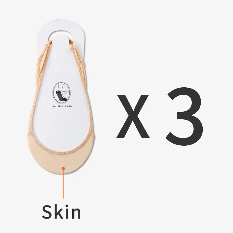Invisible Low-Cut Footies with Silicone Grip for Heels &amp; Loafers