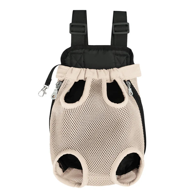 Mochila Transportadora Delantera para Mascotas – Bolsa de Viaje de Malla Transpirable para Perros y Gatos Pequeños