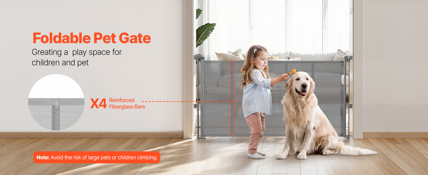 Adjustable Anti-Escape Baby Safety Gate for Doorways & Stairs